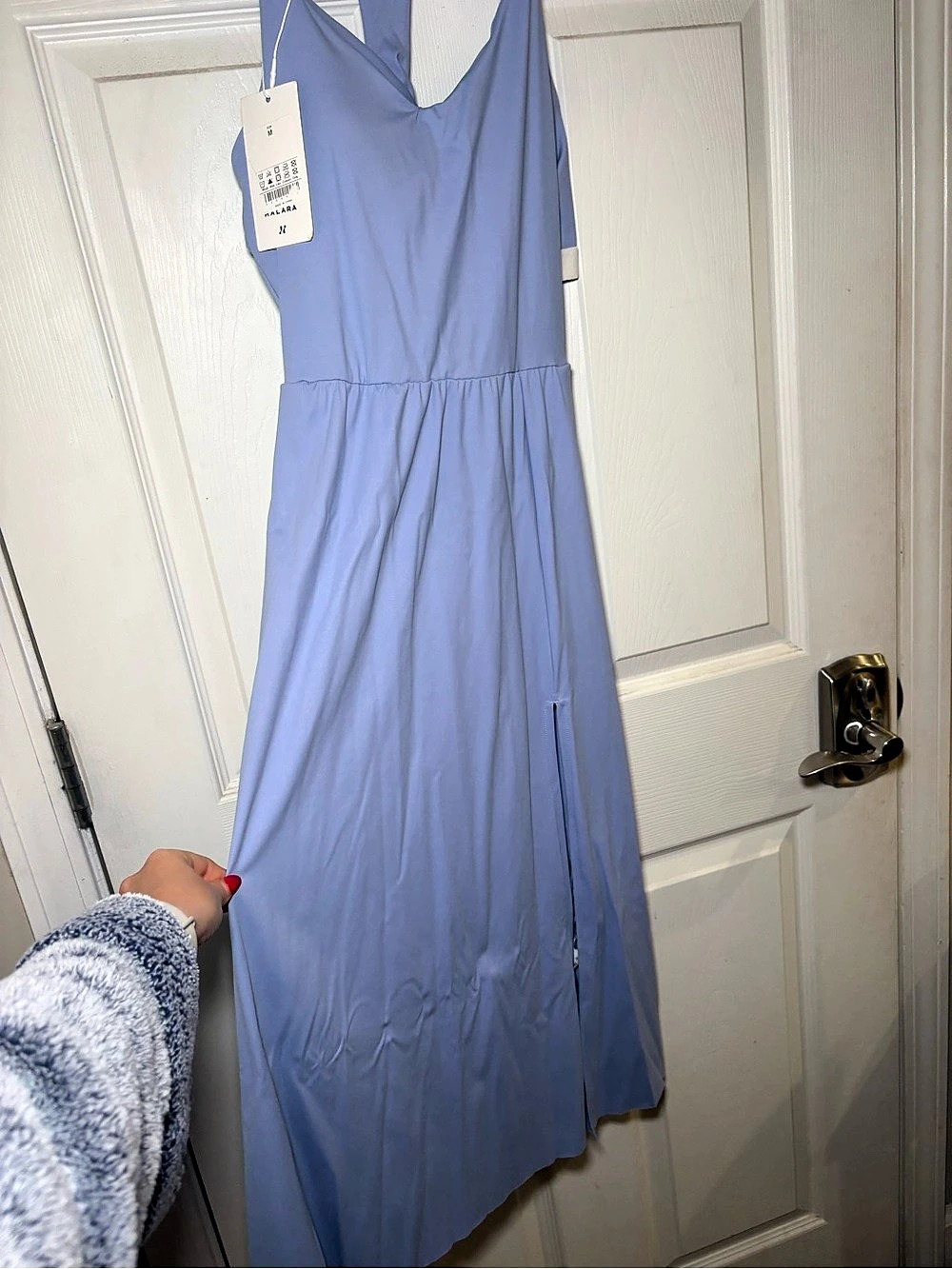 HALARA Women's Midi Dress in Blue Size Medium NWT